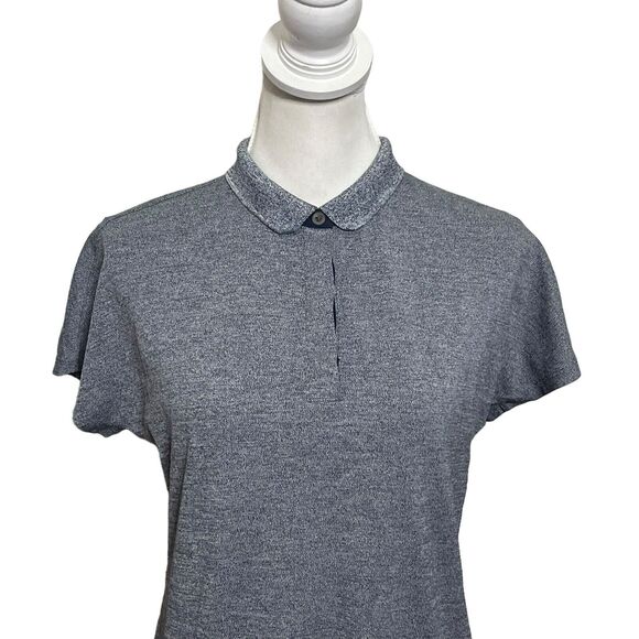 Outdoor Voices Players Polo Shirt Blue Mesh Activewear Women’s Size Large - Picture 3 of 12